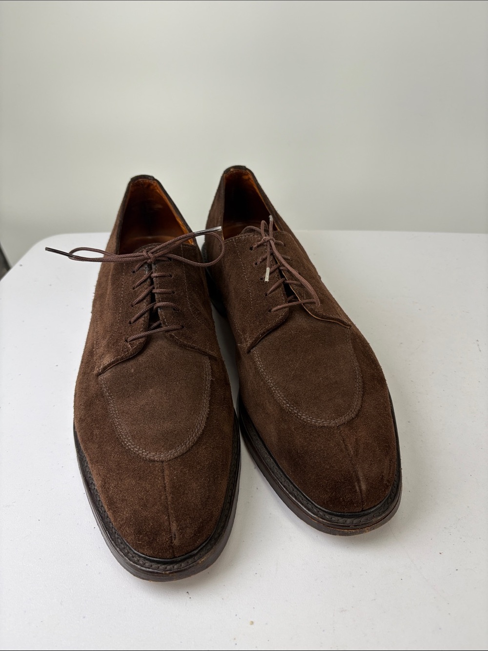 ☃️ ET Wright Brown Suede Derby Shoes – Classic Lace-Up Oxford Style
